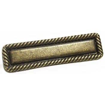 Emenee OR389-ABS Premier Collection Rope Edge Pull 5 inch x  1-1/4 inch in Antique Bright Silver Casa Series